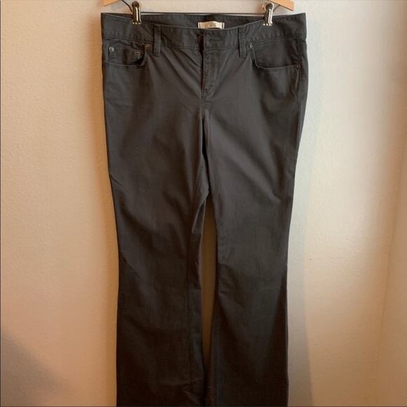 Loft Wide Leg 5 Pkt Dark Gray Pant Size 8 - Picture 8 of 8
